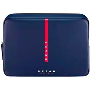 Prada Beauty Men’s Travel Pouch Toiletry Bag Navy Blue Authentic New